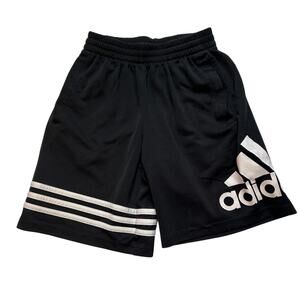 Adidas Boys Black Athletic Shorts 8Y